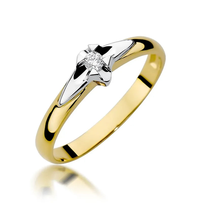zlatý prsteň s diamantom 0,05 ct w0088-diw-02
