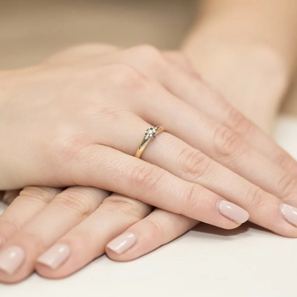 zlatý prsteň s diamantom 0,05 ct w0088-diw-02