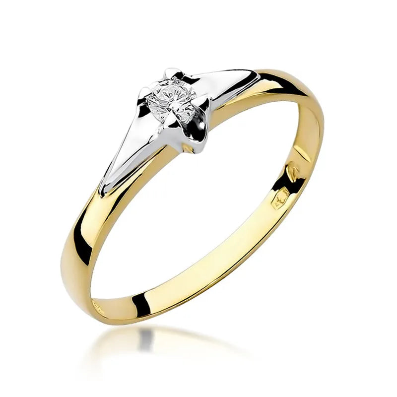 zlatý prsteň s diamantom 0,08 ct w0088-diw-03