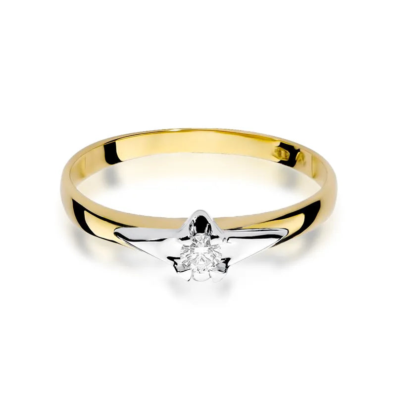 zlatý prsteň s diamantom 0,08 ct w0088-diw-03