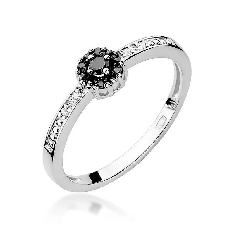 zlatý prsteň s 0,04 ct a 0,054 ct čiernymi diamantmi w0091-dib-01