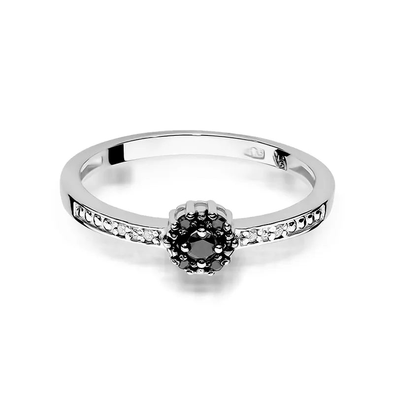 zlatý prsteň s 0,04 ct a 0,054 ct čiernymi diamantmi w0091-dib-01