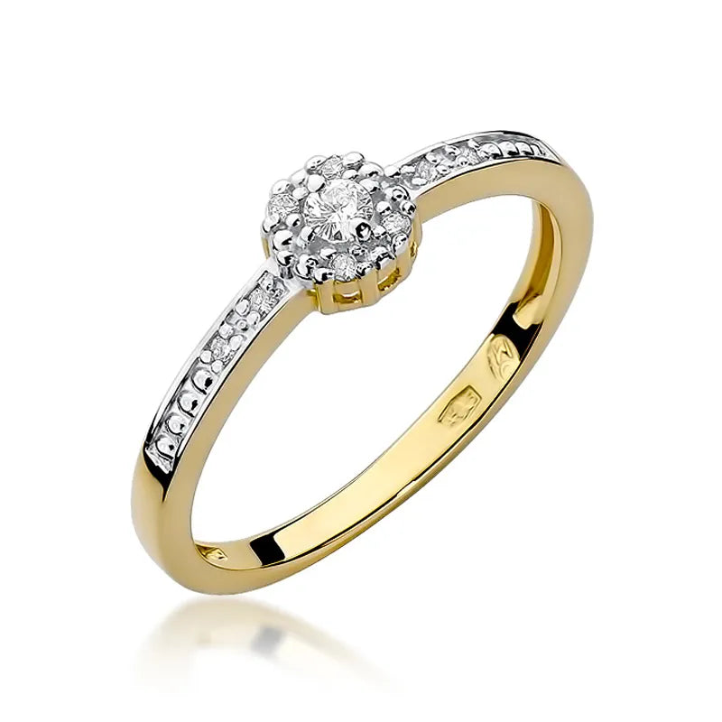 zlatý prsteň s diamantmi 0,04 ct a 0,054 ct w0091-diw-01