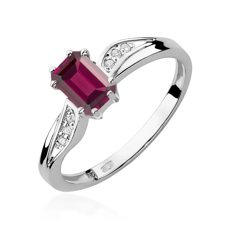 zlatý prsteň s 0,70 ct granátom a 0,03 ct diamantmi w0094-gar-01