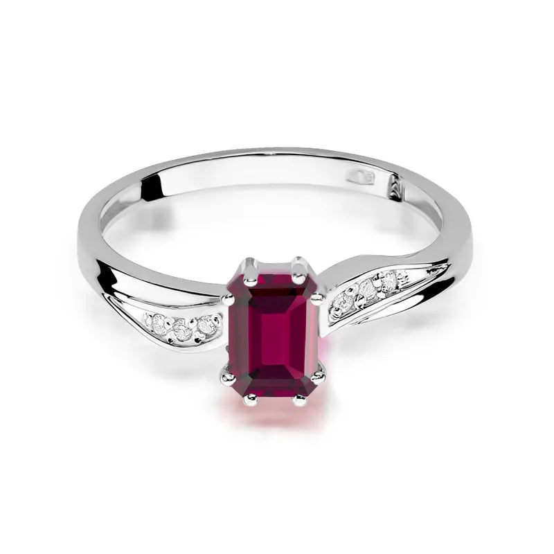 zlatý prsteň s 0,70 ct granátom a 0,03 ct diamantmi w0094-gar-01
