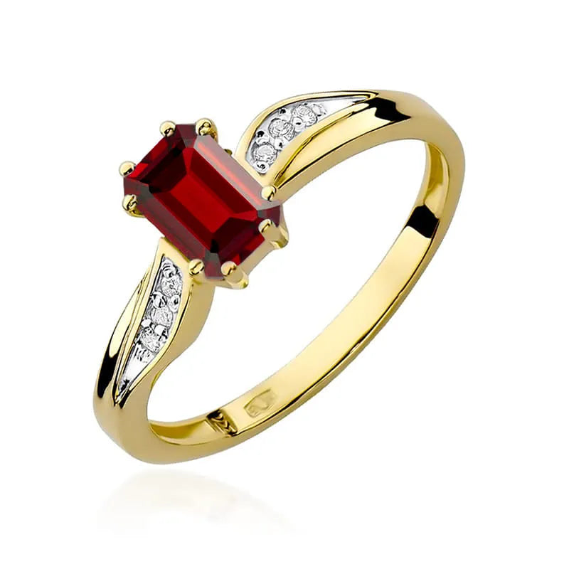 zlatý prsteň s 0,80 ct rubínom a 0,03 ct diamantmi w0094-rur-01