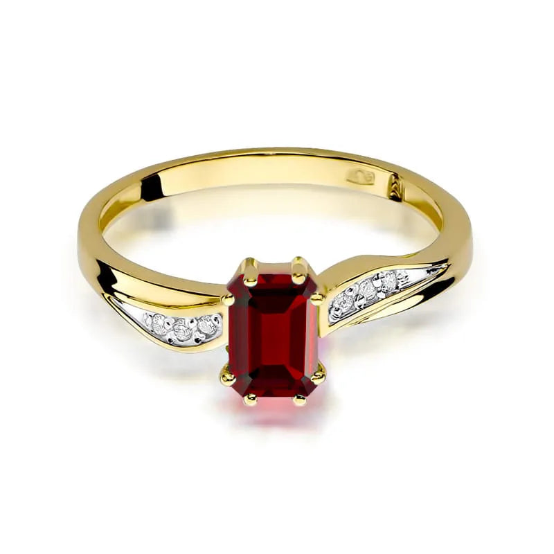 zlatý prsteň s 0,80 ct rubínom a 0,03 ct diamantmi w0094-rur-01
