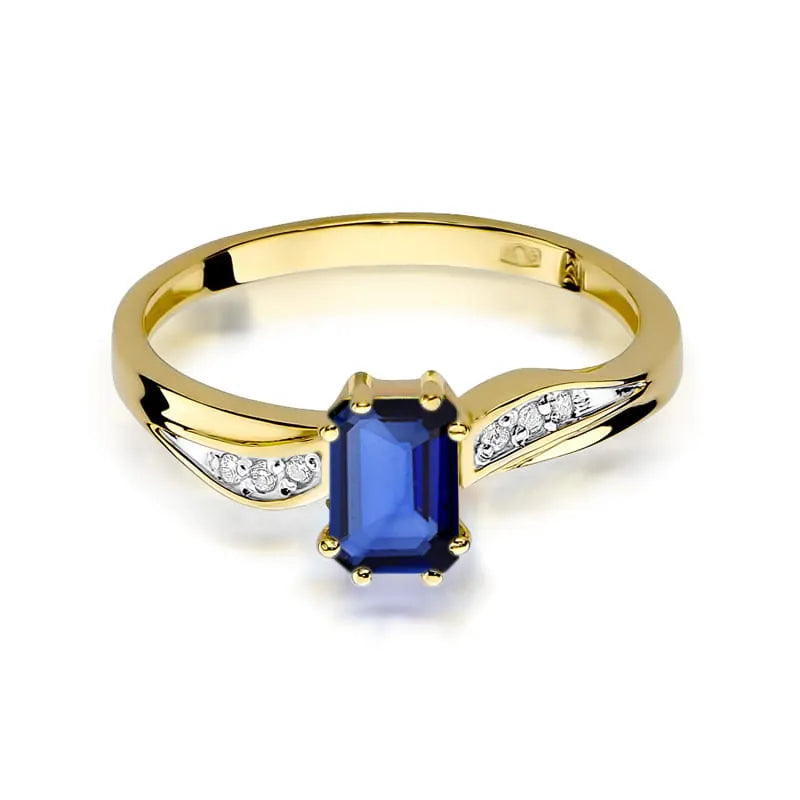 zlatý prsteň s 0,60 ct zafírom a 0,03 ct diamantmi w0094-sab-01