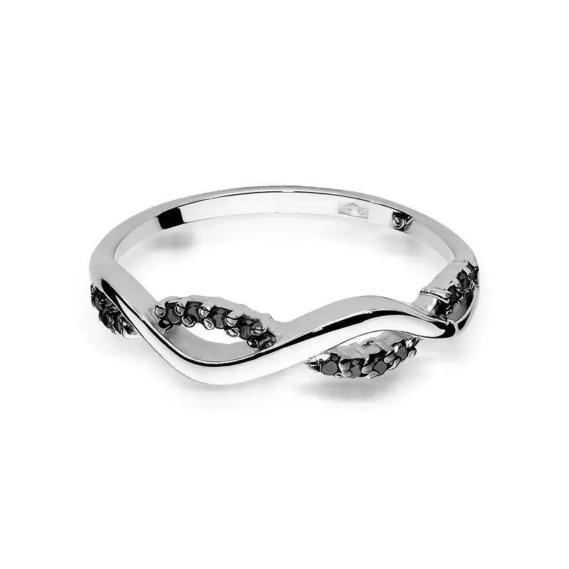 zlatý prsteň s 0,07 ct čiernymi diamantmi w0096-dib-01