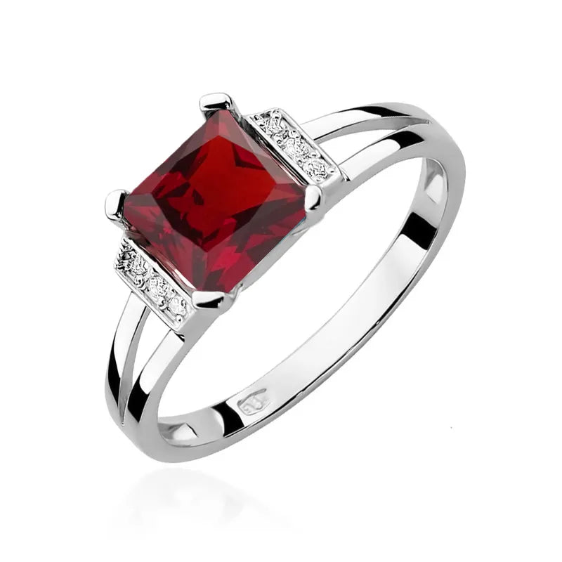 zlatý prsteň s 1,30 ct granátom a 0,03 ct diamantmi w0103-gar-01