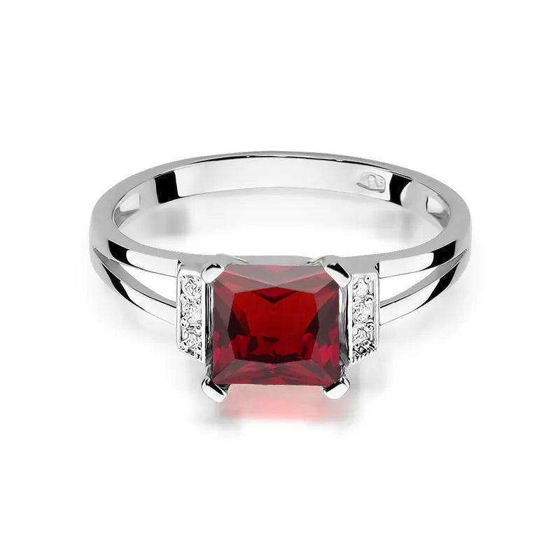 zlatý prsteň s 1,30 ct granátom a 0,03 ct diamantmi w0103-gar-01