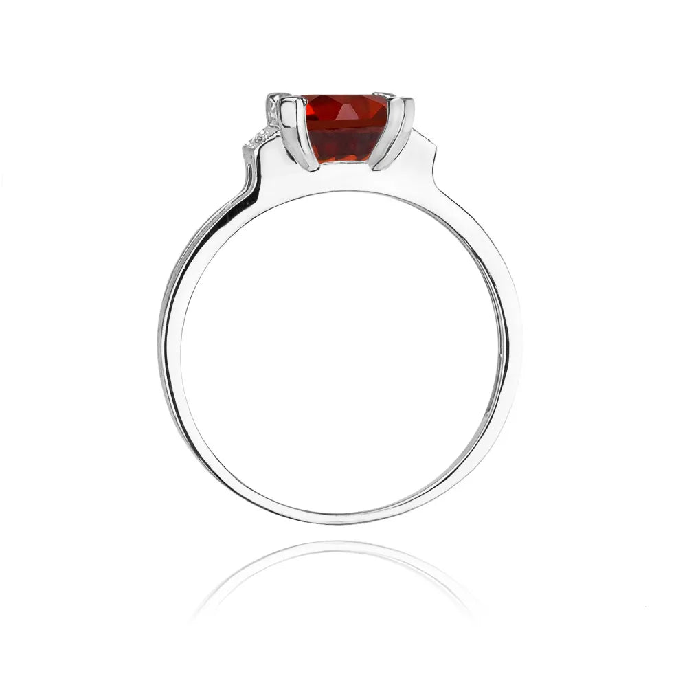 zlatý prsteň s 1,30 ct granátom a 0,03 ct diamantmi w0103-gar-01