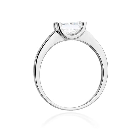 Lab-grown Diamond Engagement Ring in 585 White Gold