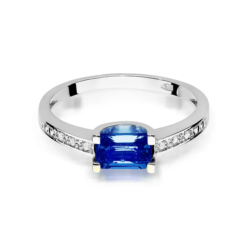 zlatý prsteň so zafírom 0,60 ct a diamantmi 0,03 ct w0105-sab-01