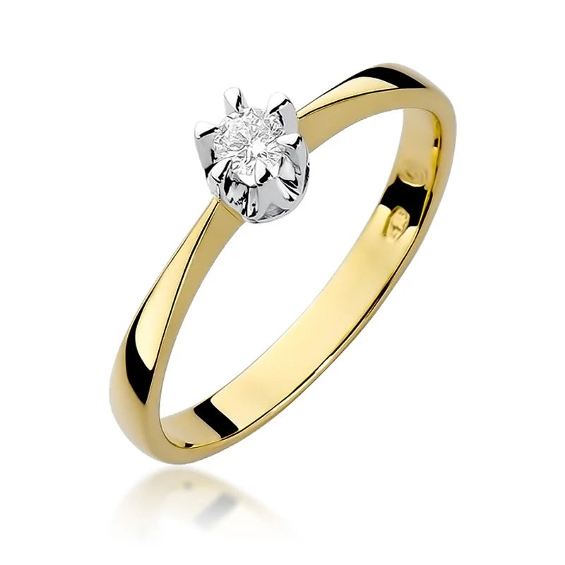 zlatý prsteň s diamantom 0,20 ct w0111-diw-08