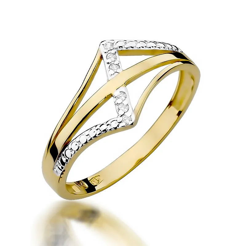 zlatý prsteň s diamantmi 0,03 ct w0114-diw-01