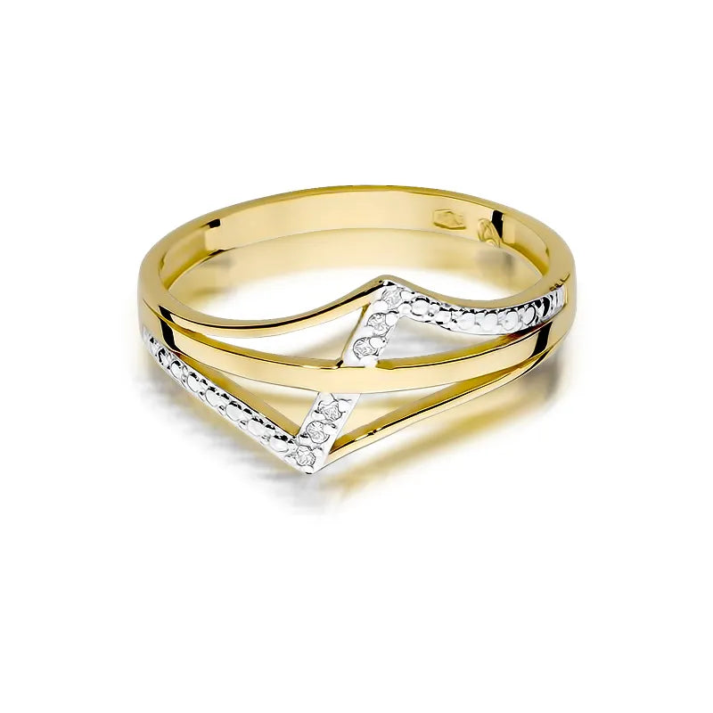 zlatý prsteň s diamantmi 0,03 ct w0114-diw-01