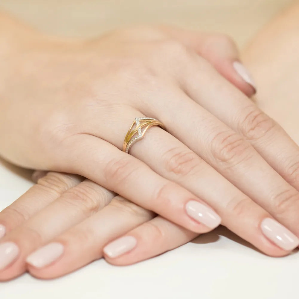 zlatý prsteň s diamantmi 0,03 ct w0114-diw-01