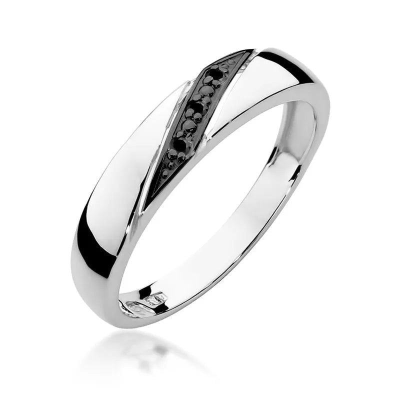 zlatý prsteň s 0,015 ct čiernymi diamantmi w0118-dib-02