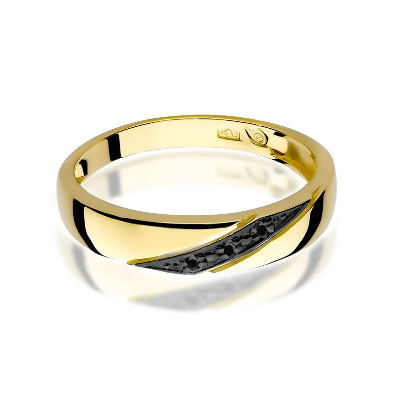 zlatý prsteň s 0,015 ct čiernymi diamantmi w0118-dib-02