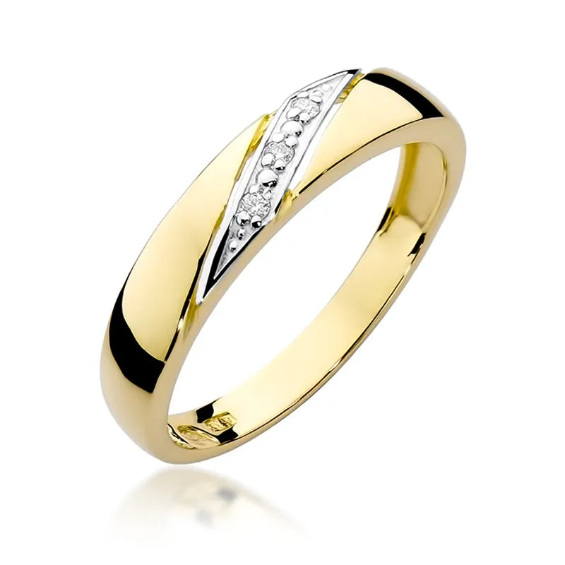 zlatý prsteň s diamantmi 0,015 ct w0118-diw-01
