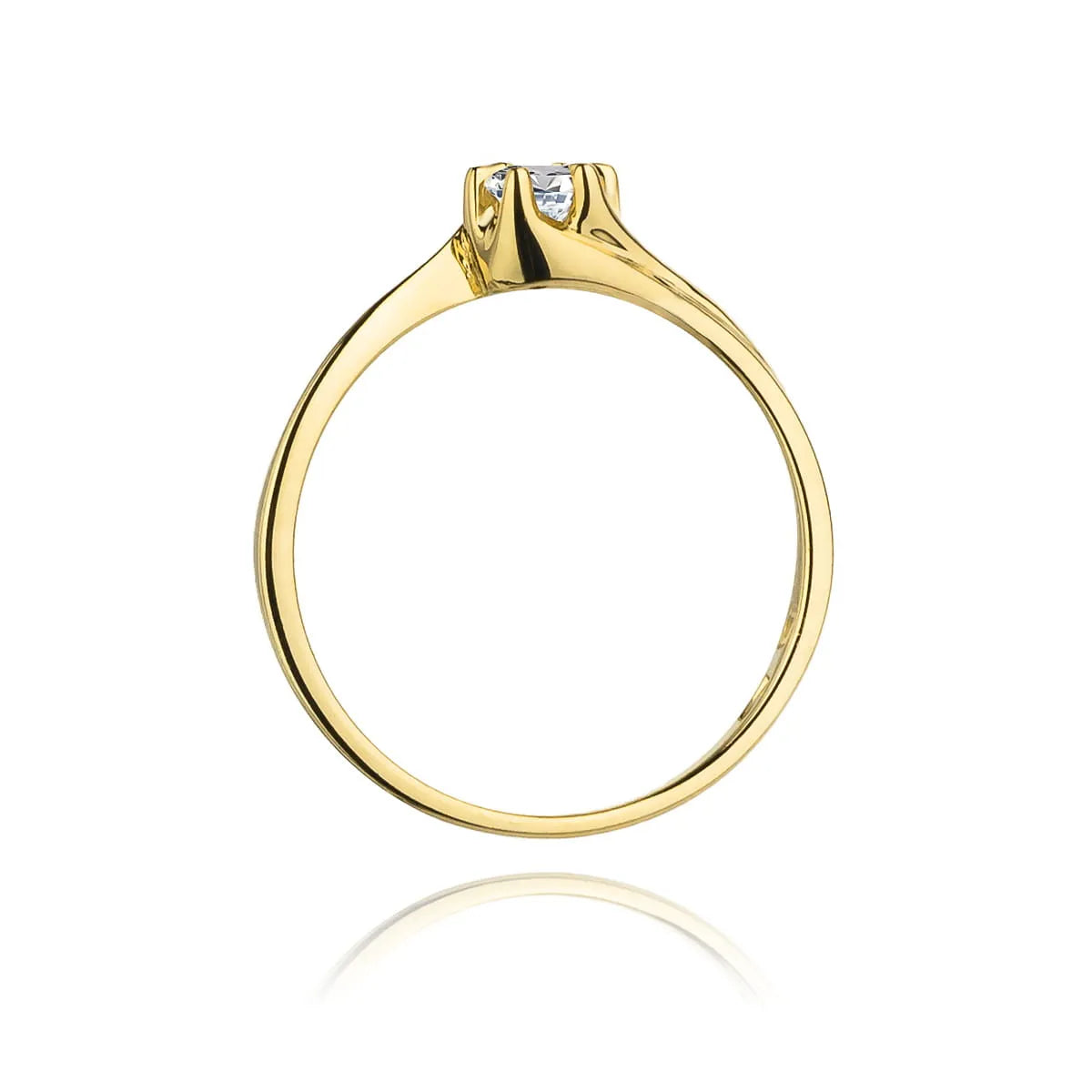 zlatý prsteň s diamantom 0,10 ct w0163-diw-01