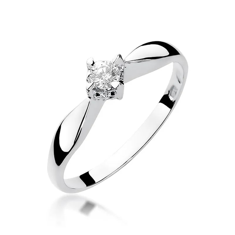zlatý prsteň s diamantom 0,12 ct w0171-diw-01