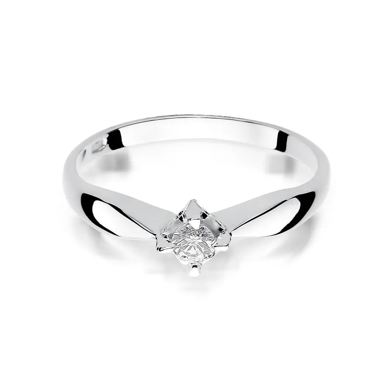 zlatý prsteň s diamantom 0,12 ct w0171-diw-01