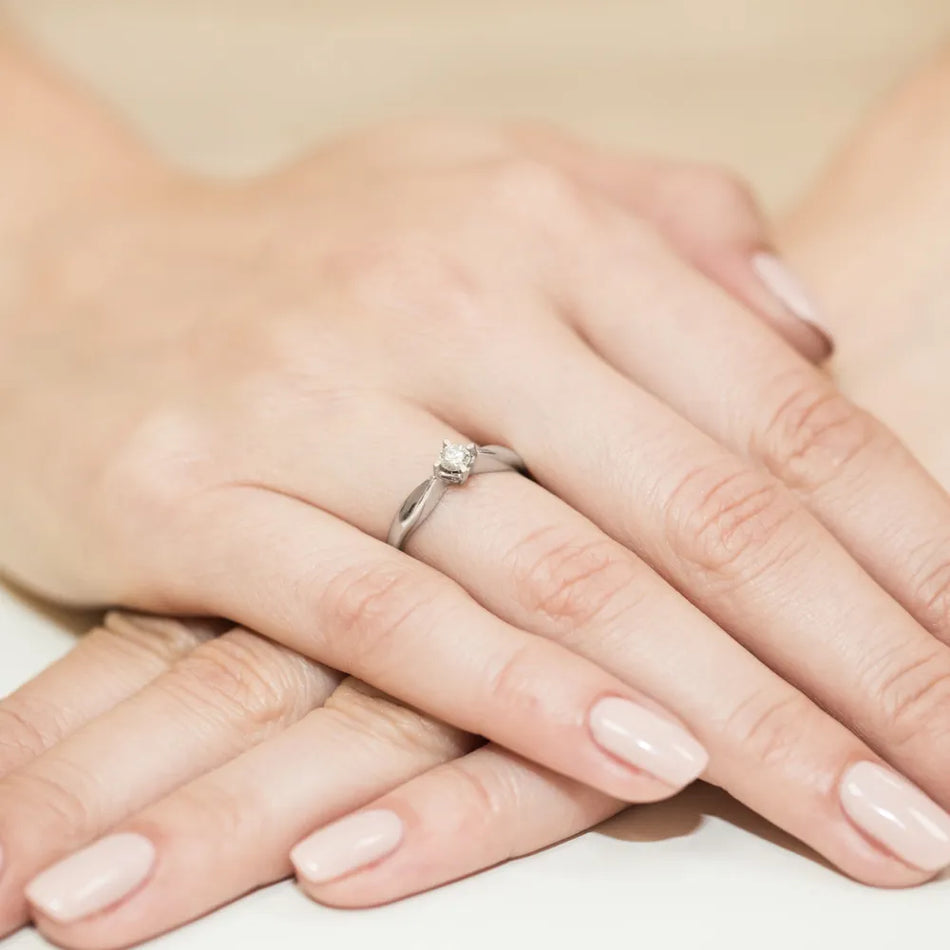 zlatý prsteň s diamantom 0,12 ct w0171-diw-01