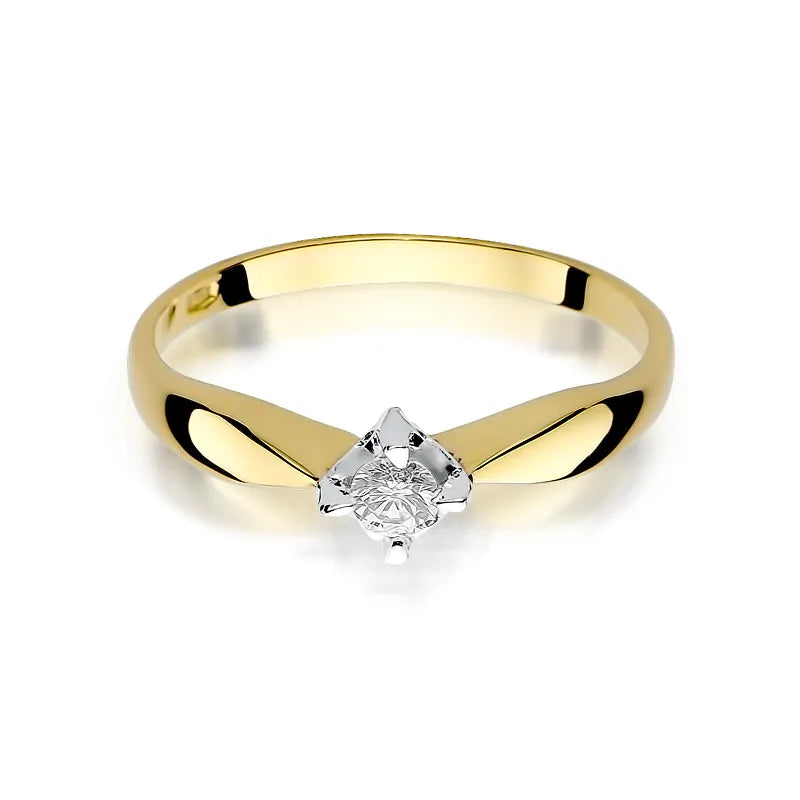 zlatý prsteň s diamantom 0,12 ct w0171-diw-01