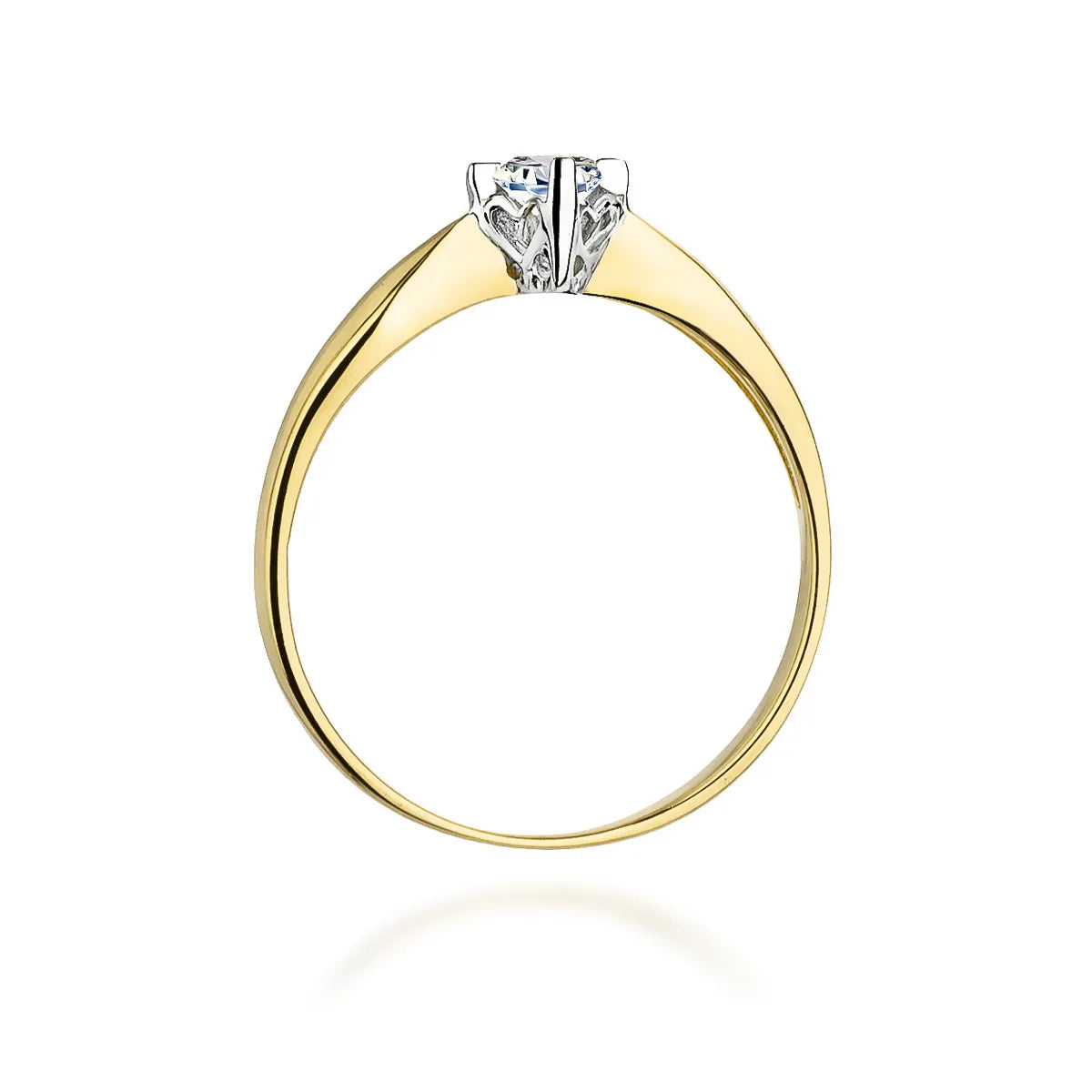 zlatý prsteň s diamantom 0,12 ct w0171-diw-01