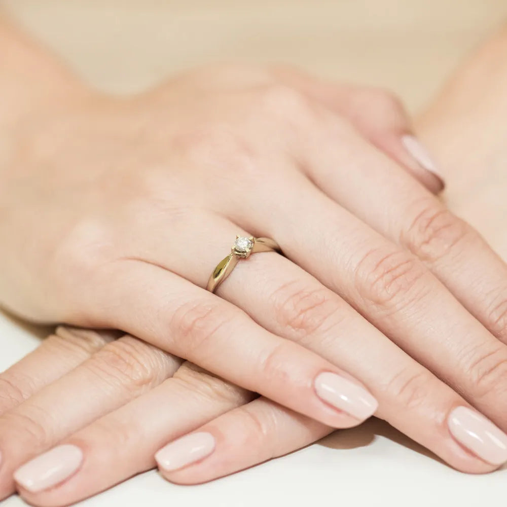 zlatý prsteň s diamantom 0,12 ct w0171-diw-01