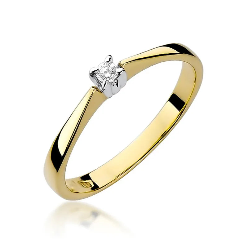 zlatý prsteň s diamantom 0,03 ct w0175-diw-01