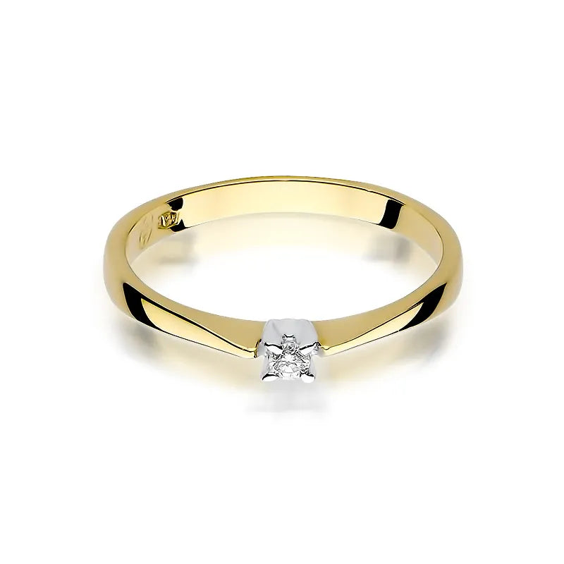 zlatý prsteň s diamantom 0,03 ct w0175-diw-01
