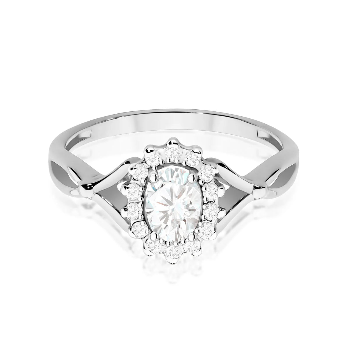 Prsteň z bieleho zlata s 0,40 ct a 0,12 ct lab-grown diamantmi