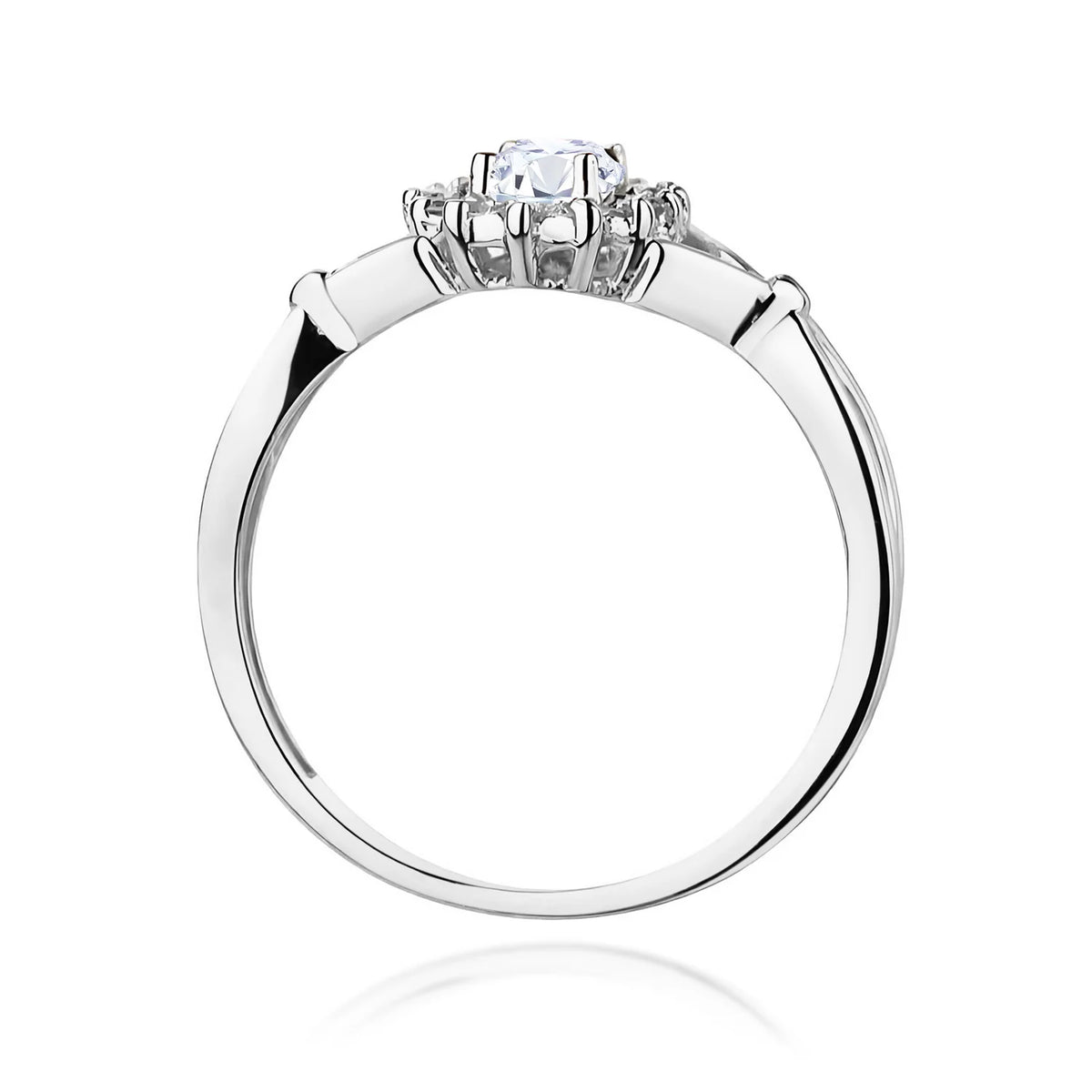 Prsteň z bieleho zlata s 0,40 ct a 0,12 ct lab-grown diamantmi