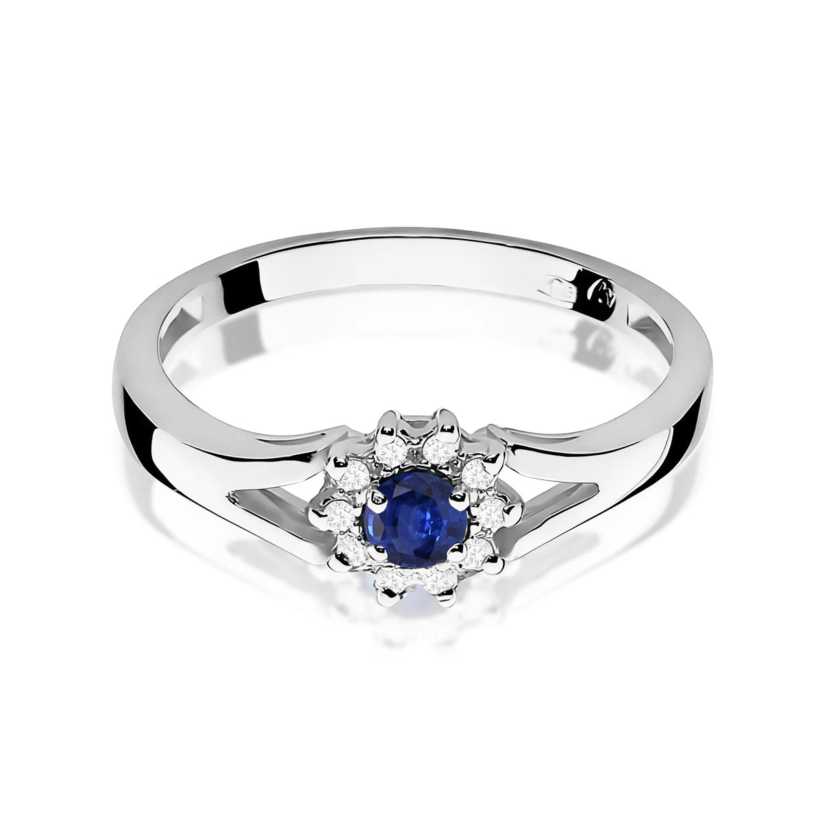 zlatý prsteň s 0,15 ct zafírom a 0,086 ct diamantmi w0185-sab-01
