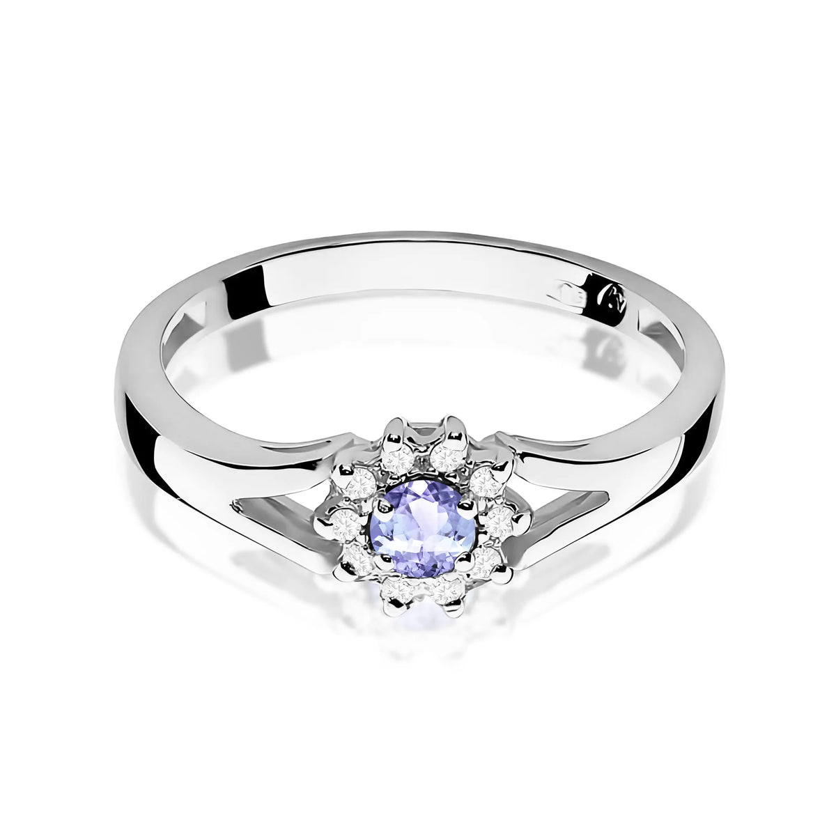 zlatý prsteň s 0,15 ct tanzanitom a 0,086 ct diamantmi w0185-tap-01