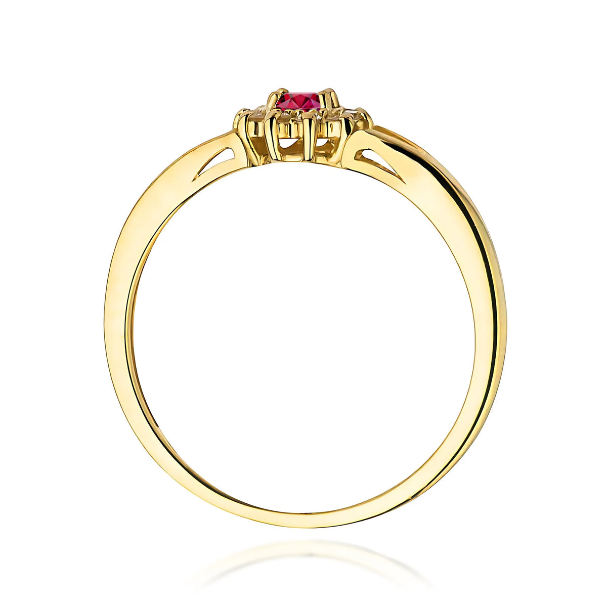 zlatý prsteň s 0,15 ct rubínom a 0,086 ct diamantmi w0185-rur-01