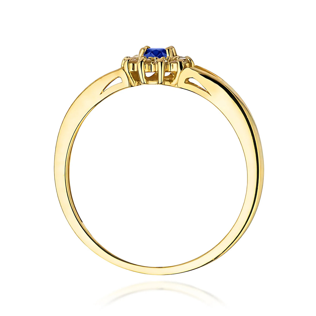 zlatý prsteň s 0,15 ct zafírom a 0,086 ct diamantmi w0185-sab-01