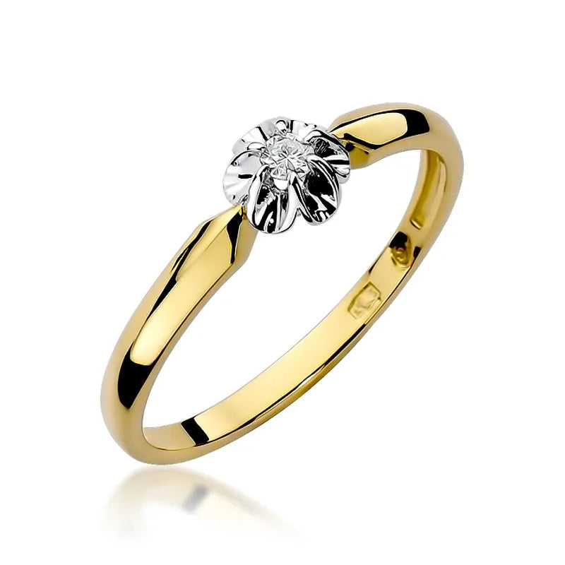 zlatý prsteň s diamantom 0,04 ct w0187-diw-01
