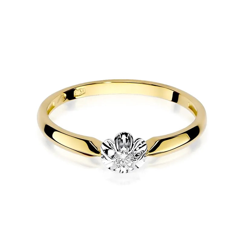 zlatý prsteň s diamantom 0,04 ct w0187-diw-01