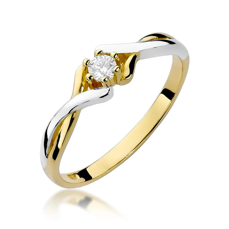 zlatý prsteň s diamantom 0,08 ct w0190-diw-03