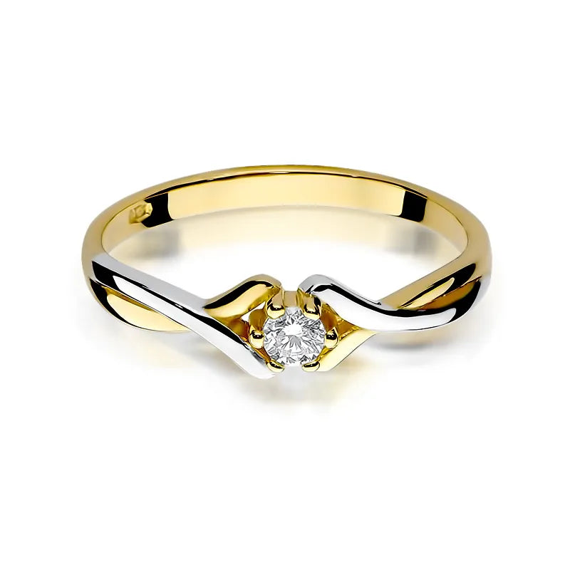 zlatý prsteň s diamantom 0,08 ct w0190-diw-03