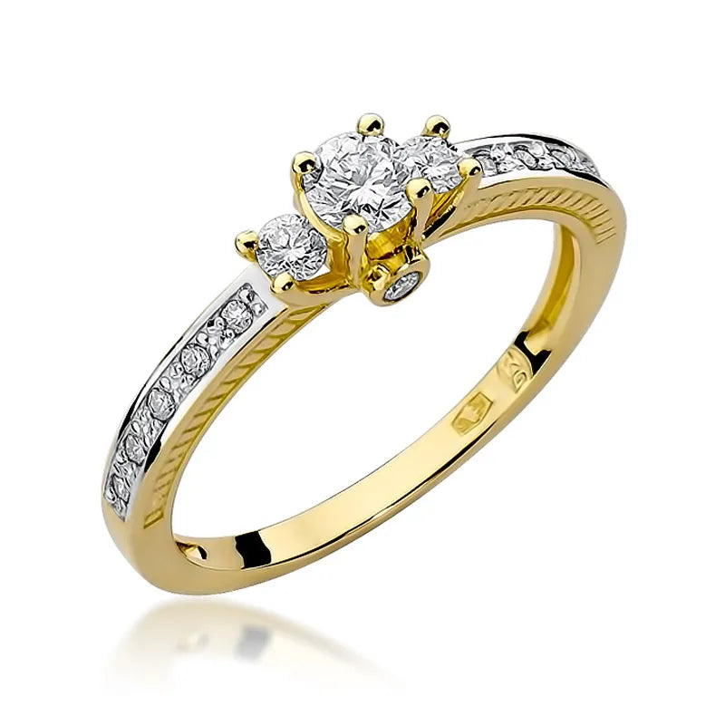 zlatý prsteň s diamantmi 0,20 ct a 0,215 ct w0199-diw-01