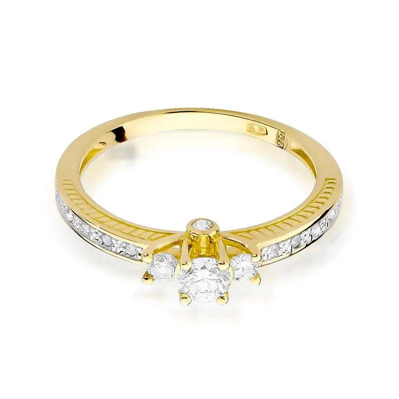 zlatý prsteň s diamantmi 0,20 ct a 0,215 ct w0199-diw-01