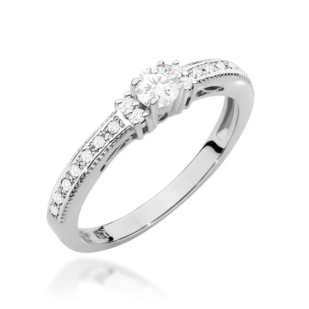 Diamond Engagement Ring in 585 White Gold