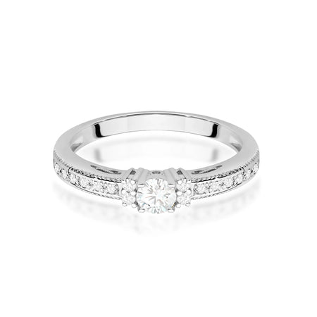 Diamond Engagement Ring in 585 White Gold