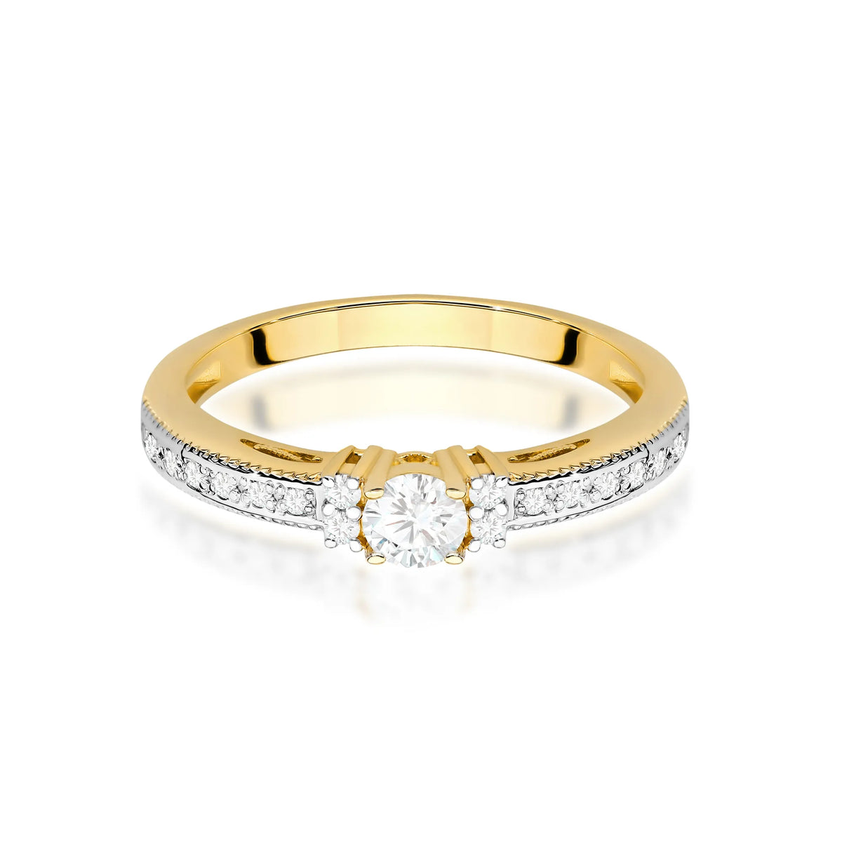 zlatý prsteň s diamantmi 0,13 ct a 0,104 ct w0201-diw-01