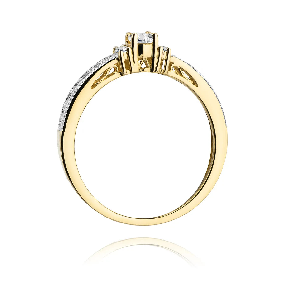 zlatý prsteň s diamantmi 0,13 ct a 0,104 ct w0201-diw-01